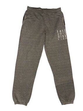 PINK Victoria's Secret 'Love Pink' Jogger Sweatpants In Heather Green